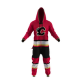 Calgary Flames NHL Hockey Sockey Men Red Team Uniform Onesie product image 1, provided for visual reference and product