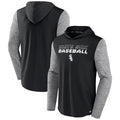 Chicago White Sox Black Iconic Brushed Poly Lightweight Pullover Hoodie product image 1, provided for visual reference and
