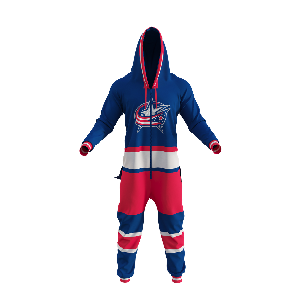 Columbus Blue Jackets NHL Hockey Sockey Men Royal Blue Team Uniform Onesie product image 1, provided for visual reference