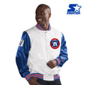 Chicago Cubs White 84 Bear Starter Jacket product image 1, provided for visual reference and product detail review