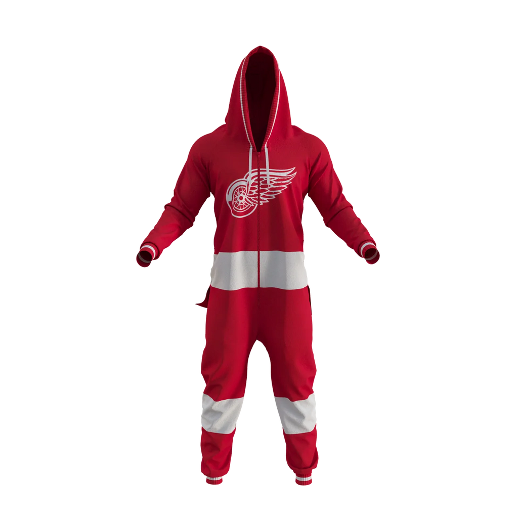 Detroit Red Wings NHL Hockey Sockey Men Red Team Uniform Onesie product image 1, provided for visual reference and product