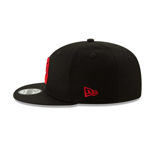 Toronto Raptors NBA New Era Men Black 9Fifty Red Logo Snapback product image 4, provided for visual reference and product