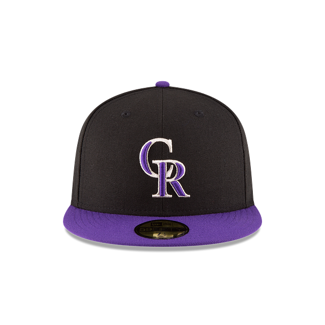 Colorado Rockies MLB New Era Men Black Purple 59Fifty Authentic Collection On Field Alternate Fitted Hat product image 3,