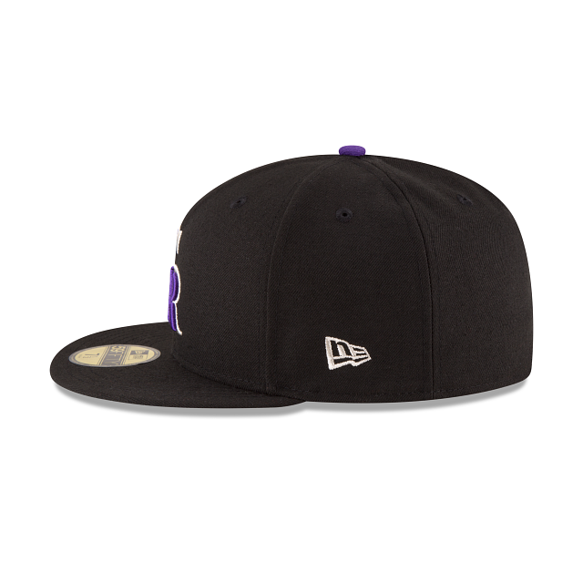 Colorado Rockies MLB New Era Men Black 59Fifty Authentic Collection On Field Game Fitted Hat product image 5, provided for