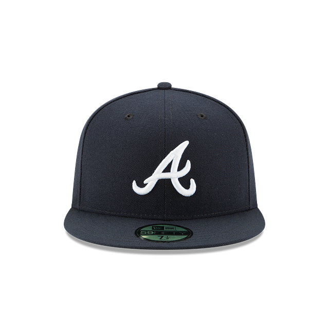 Atlanta Braves MLB New Era Men Navy 59Fifty Authentic Collection On Field Road Fitted Hat product image 3, provided for