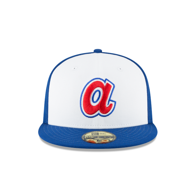 Atlanta Braves MLB New Era Men Royal 59Fifty Cooperstown 1972 Wool Fitted Hat product image 5, provided for visual reference