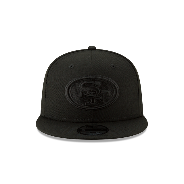 San Francisco 49ers NFL New Era Men Black On Black 9Fifty Basic Snapback product image 5, provided for visual reference and