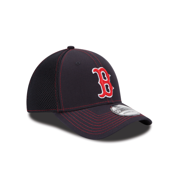 Boston Red Sox MLB New Era Men Navy 39Thirty Neo Stretch Fit Hat product image 4, provided for visual reference and product