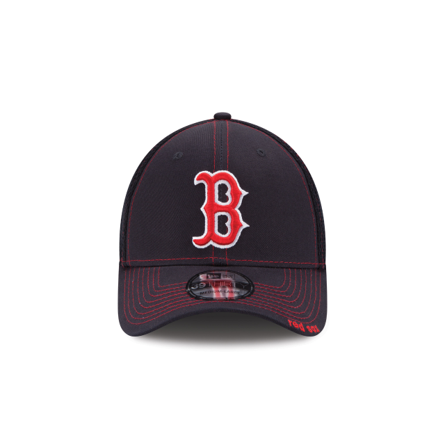 Boston Red Sox MLB New Era Men Navy 39Thirty Neo Stretch Fit Hat product image 3, provided for visual reference and product