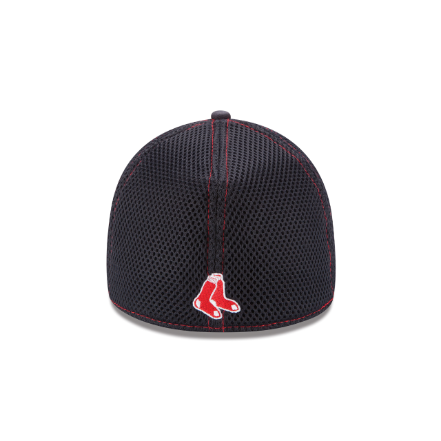 Boston Red Sox MLB New Era Men Navy 39Thirty Neo Stretch Fit Hat product image 2, provided for visual reference and product