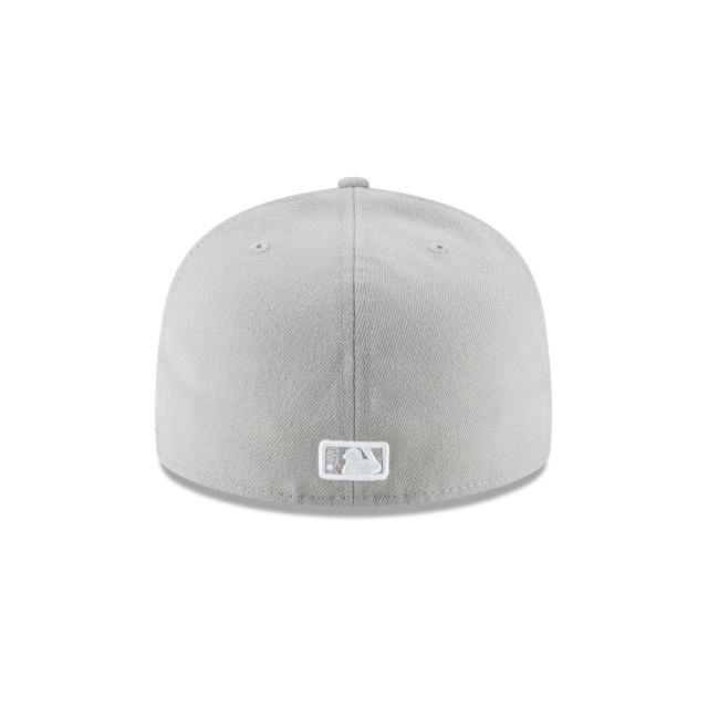 New York Yankees MLB New Era Men Grey 59Fifty Basic Fitted Hat product image 2, provided for visual reference and product