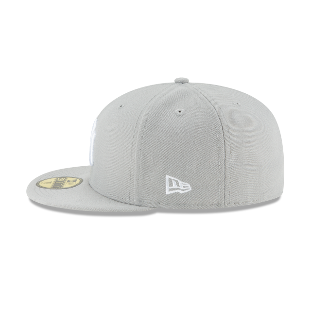 New York Yankees MLB New Era Men Grey 59Fifty Basic Fitted Hat product image 5, provided for visual reference and product