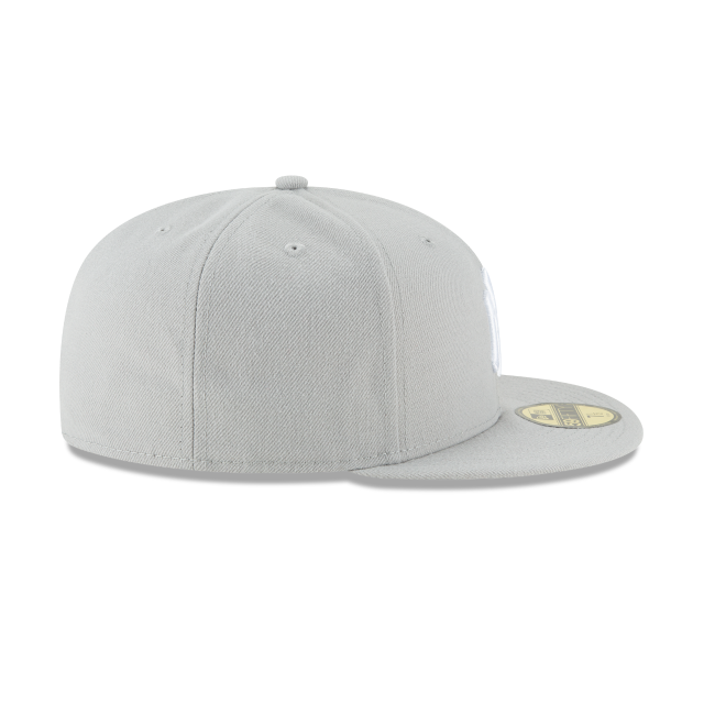 New York Yankees MLB New Era Men Grey 59Fifty Basic Fitted Hat product image 4, provided for visual reference and product