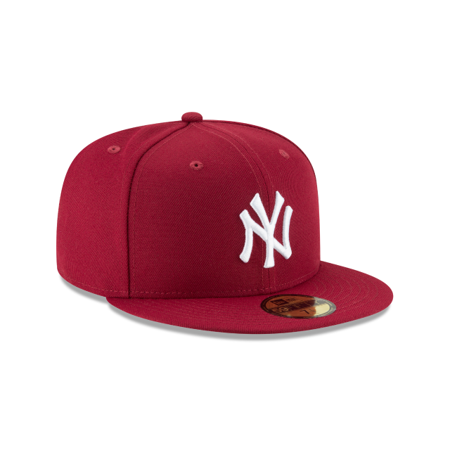 New York Yankees MLB New Era Men Cardinal Red 59Fifty Basic Fitted Hat product image 6, provided for visual reference and