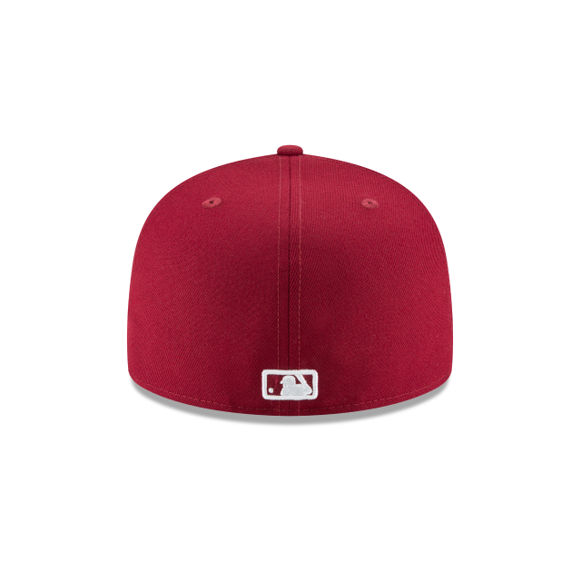 New York Yankees MLB New Era Men Cardinal Red 59Fifty Basic Fitted Hat product image 2, provided for visual reference and