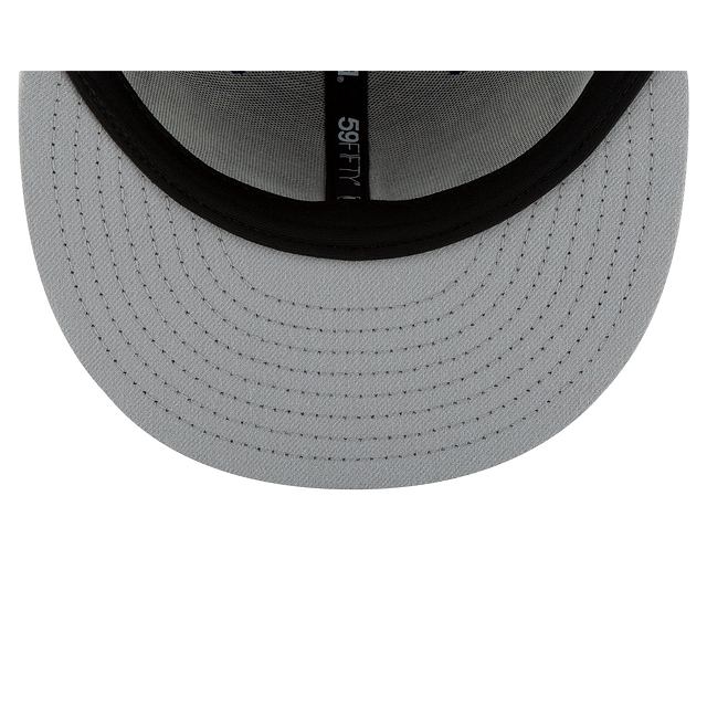 New York Yankees MLB New Era Men Black White 59Fifty Basic Fitted Hat product image 3, provided for visual reference and
