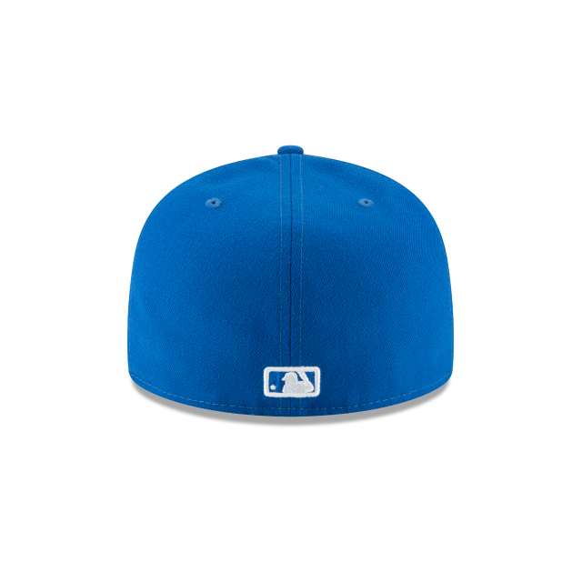 New York Yankees MLB New Era Men Blue Azure 59Fifty Basic Fitted Hat product image 2, provided for visual reference and