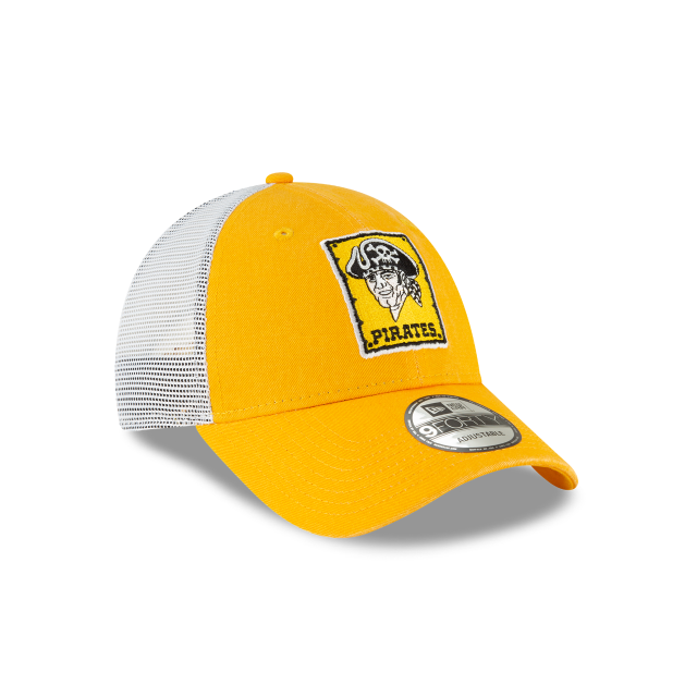 Pittsburgh Pirates MLB New Era Men Yellow 9Forty Cooperstown Washed Trucker Adjustable Hat product image 6, provided for