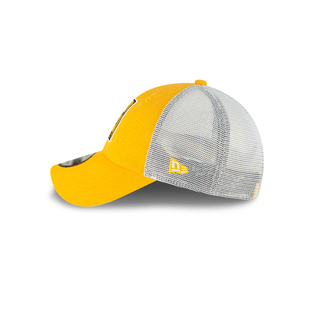 Pittsburgh Pirates MLB New Era Men Yellow 9Forty Cooperstown Washed Trucker Adjustable Hat product image 4, provided for