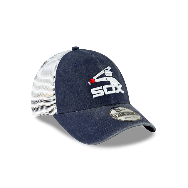 Chicago White Sox MLB New Era Men Navy 9Forty Cooperstown Washed Trucker Adjustable Hat product image 6, provided for visual