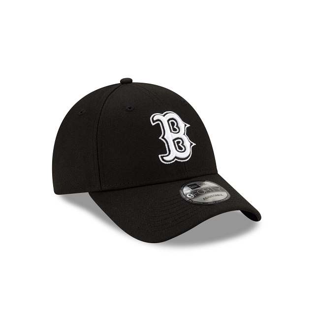 Boston Red Sox MLB New Era Men Black White 9Forty The League Adjustable Hat product image 7, provided for visual reference