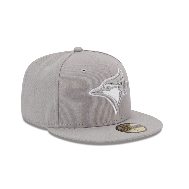 Toronto Blue Jays MLB New Era Men Grey White 59Fifty Fitted Hat product image 4, provided for visual reference and product