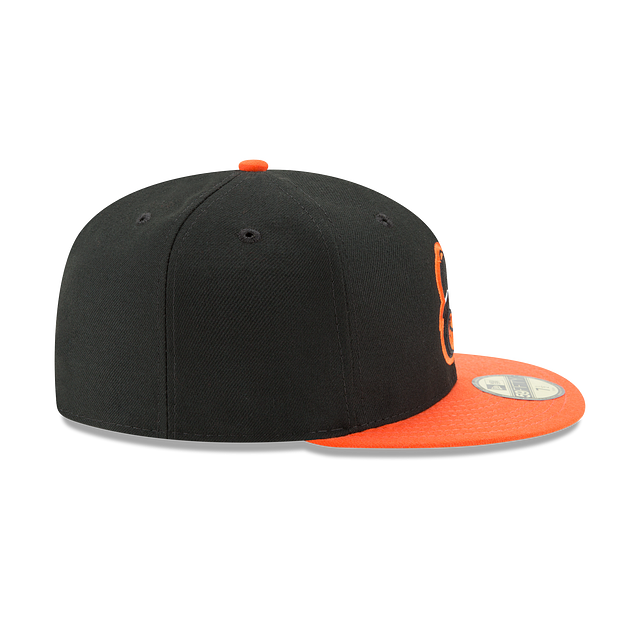 Baltimore Orioles MLB New Era Men Black Orange 59Fifty Authentic Collection Road Fitted Hat product image 4, provided for