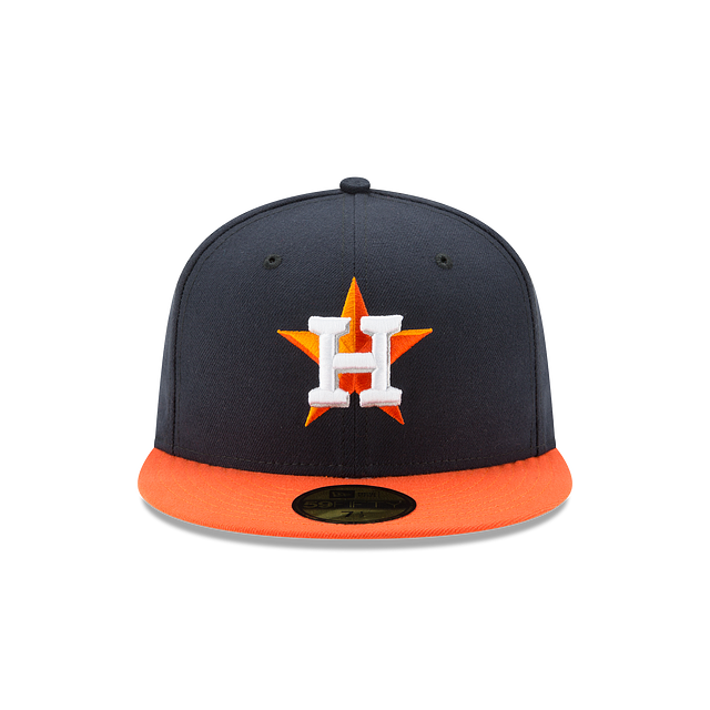 Houston Astros MLB New Era Men Navy / Orange 59Fifty Authentic Collection Road Fitted Hat product image 6, provided for