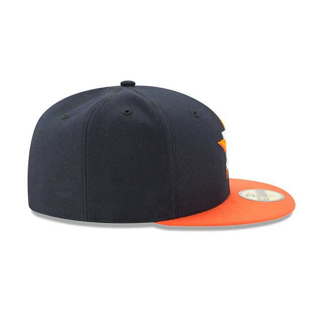 Houston Astros MLB New Era Men Navy / Orange 59Fifty Authentic Collection Road Fitted Hat product image 4, provided for