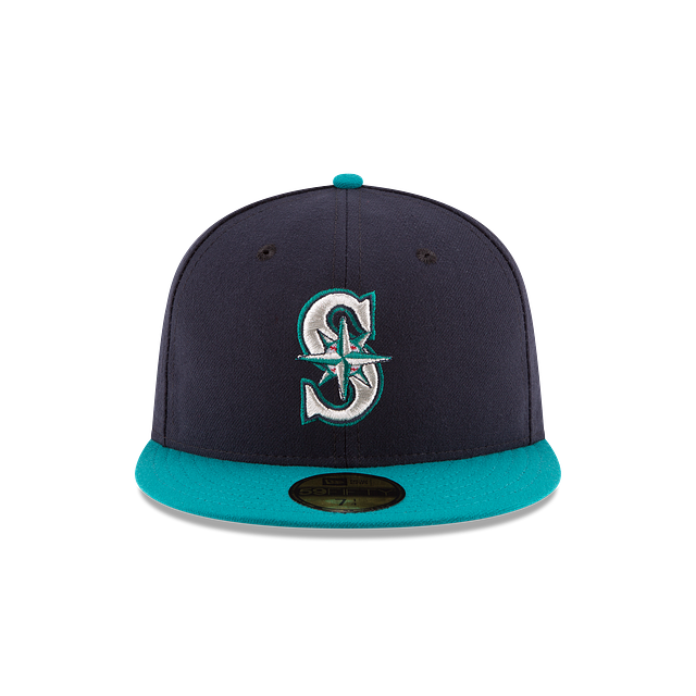 Seattle Mariners MLB New Era Men Navy / Teal 59Fifty Authentic Collection Alternate Fitted Hat product image 5, provided for