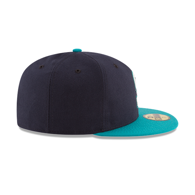 Seattle Mariners MLB New Era Men Navy / Teal 59Fifty Authentic Collection Alternate Fitted Hat product image 4, provided for