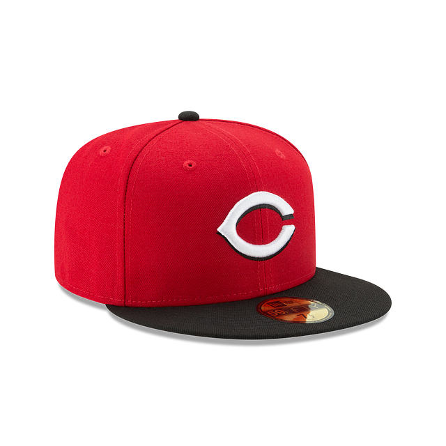 Cincinnati Reds MLB New Era Men Red/Black 59Fifty Authentic Collection Road Fitted Hat product image 3, provided for visual