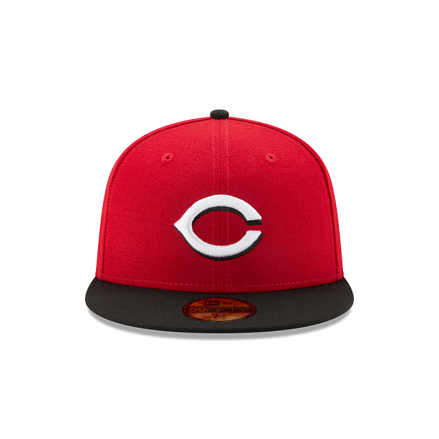 Cincinnati Reds MLB New Era Men Red/Black 59Fifty Authentic Collection Road Fitted Hat product image 6, provided for visual