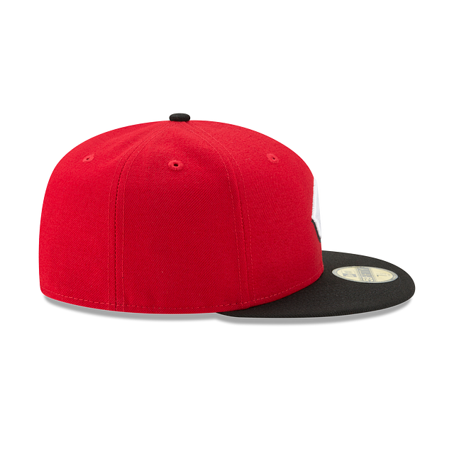 Cincinnati Reds MLB New Era Men Red/Black 59Fifty Authentic Collection Road Fitted Hat product image 4, provided for visual