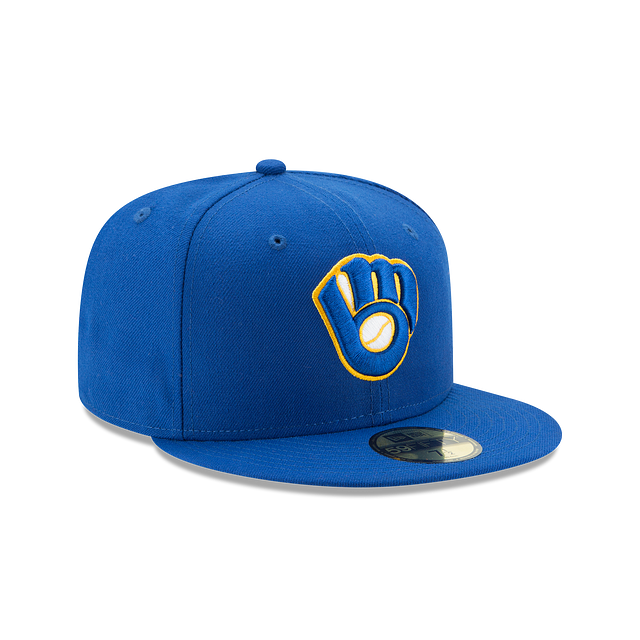 Milwaukee Brewers MLB New Era Men Royal 59Fifty Authentic Collection Alternate Fitted Hat product image 6, provided for