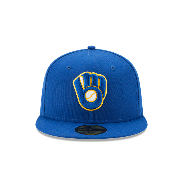 Milwaukee Brewers MLB New Era Men Royal 59Fifty Authentic Collection Alternate Fitted Hat product image 5, provided for