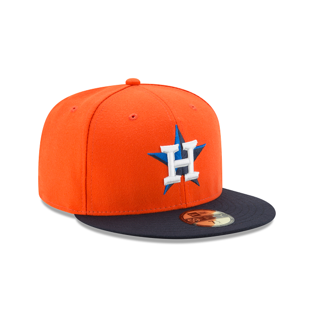 Houston Astros MLB New Era Men Orange/Navy 59Fifty Authentic Collection Alternate Fitted Hat product image 6, provided for