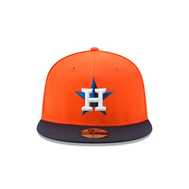 Houston Astros MLB New Era Men Orange/Navy 59Fifty Authentic Collection Alternate Fitted Hat product image 5, provided for