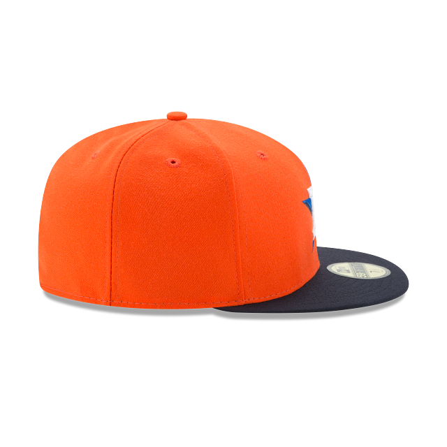 Houston Astros MLB New Era Men Orange/Navy 59Fifty Authentic Collection Alternate Fitted Hat product image 3, provided for
