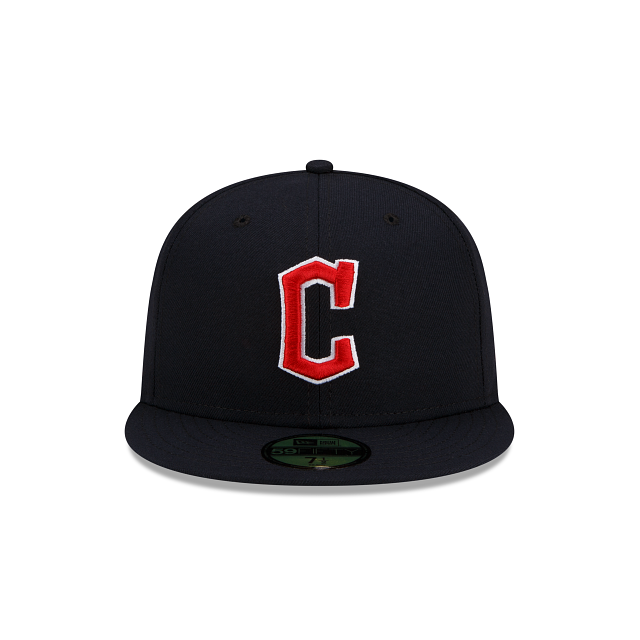Cleveland Guardians MLB New Era Men Navy 59Fifty Authentic Collection Road Fitted Hat product image 7, provided for visual