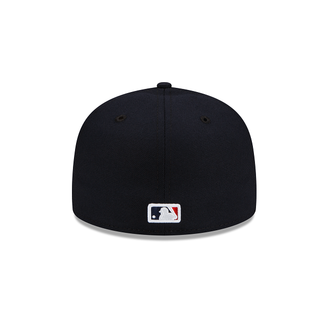 Cleveland Guardians MLB New Era Men Navy 59Fifty Authentic Collection Road Fitted Hat product image 2, provided for visual