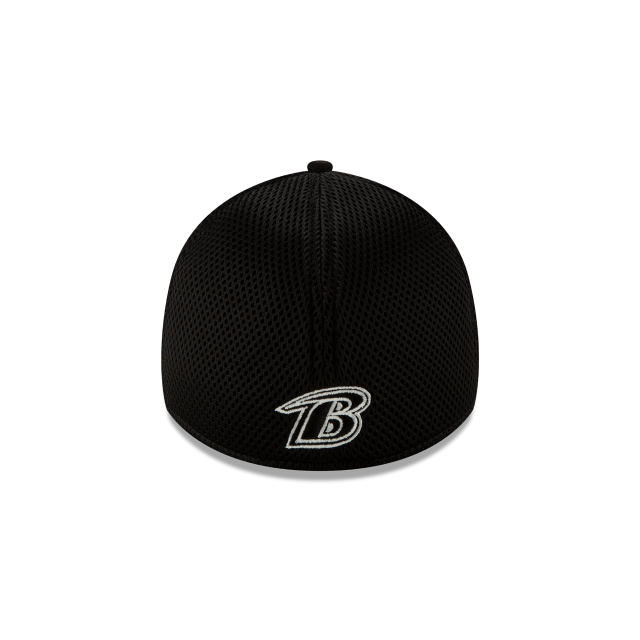 Baltimore Ravens NFL New Era Men Black/White 39Thirty Neo Stretch Fit Hat product image 2, provided for visual reference and