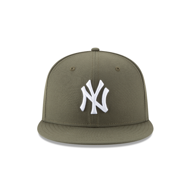 New York Yankees MLB New Era Men Olive 59Fifty Basic Fitted Hat product image 5, provided for visual reference and product