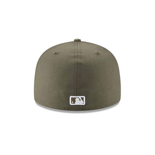 New York Yankees MLB New Era Men Olive 59Fifty Basic Fitted Hat product image 2, provided for visual reference and product