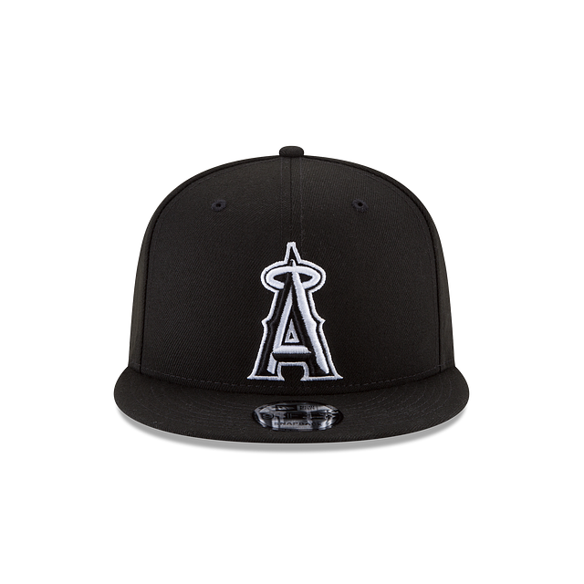 Anaheim Angels MLB New Era Men Black White 9Fifty Basic Snapback product image 5, provided for visual reference and product