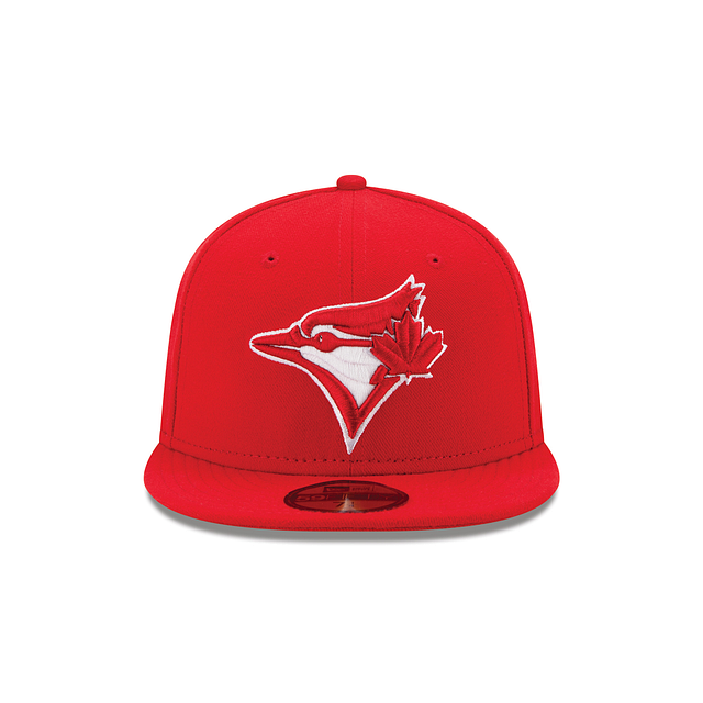 Toronto Blue Jays MLB New Era Men Red 59Fifty Fitted Hat product image 4, provided for visual reference and product detail