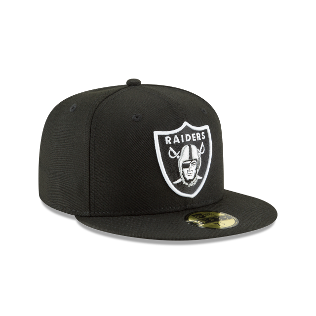 Las Vegas Raiders NFL New Era Men Black 59Fifty Team Basic Fitted Hat product image 4, provided for visual reference and