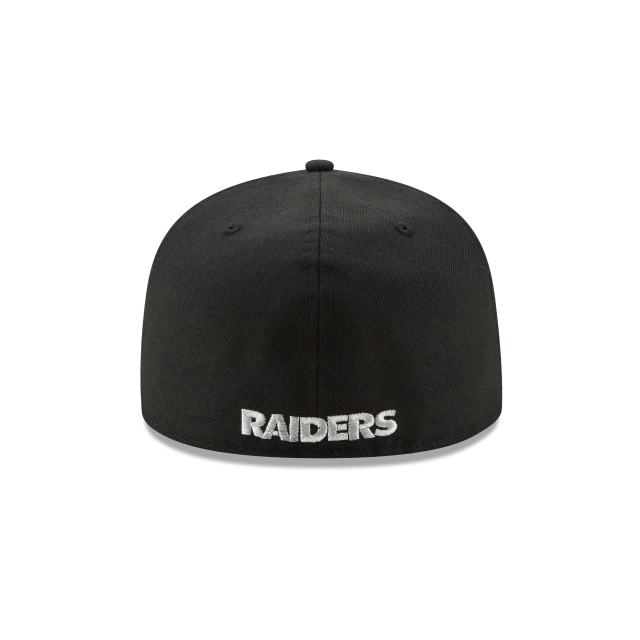 Las Vegas Raiders NFL New Era Men Black 59Fifty Team Basic Fitted Hat product image 2, provided for visual reference and