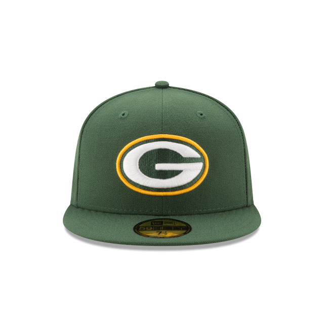 Green Bay Packers NFL New Era Men Green 59Fifty Team Basic Fitted Hat product image 3, provided for visual reference and