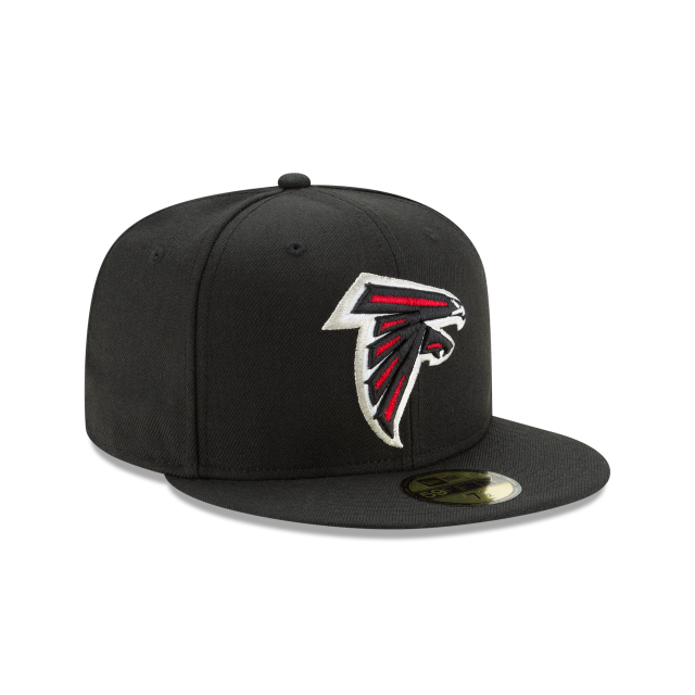 Atlanta Falcons NFL New Era Men Black 59Fifty Team Basic Fitted Hat product image 4, provided for visual reference and